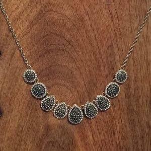 LOFT Gold and Black Statement Necklace